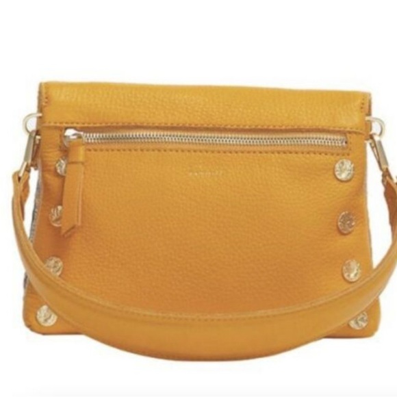 Hammitt Dillon Small Crossbody – Tangerine Leather & Woven Fabric | NWT